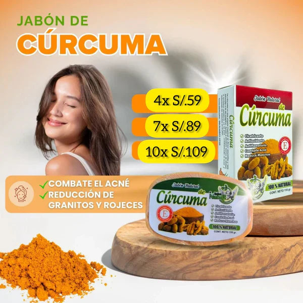4x1 JABONES DE CURCUMA ¡SUPER VIRALES!